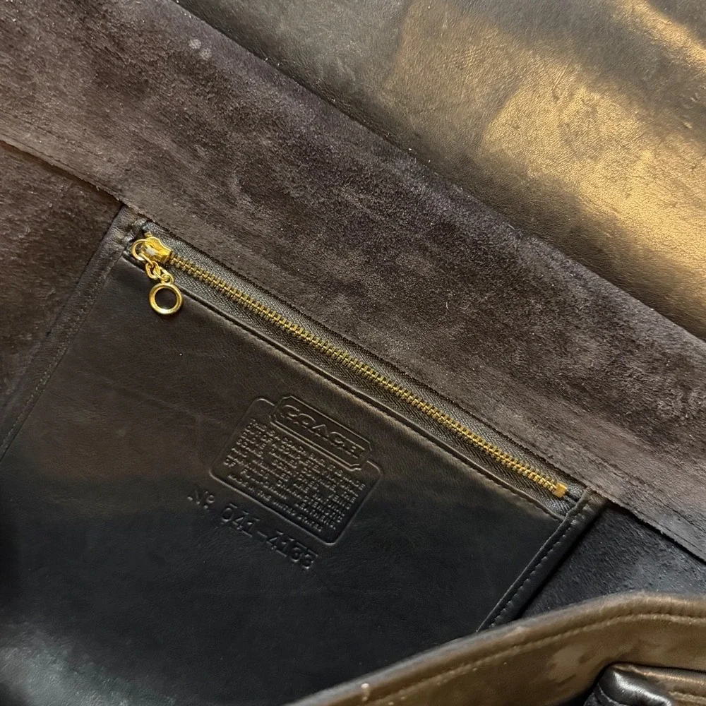 Vintage Coach Beekman Briefcase Black Leather Messenger Bag 041-4133 USA Made